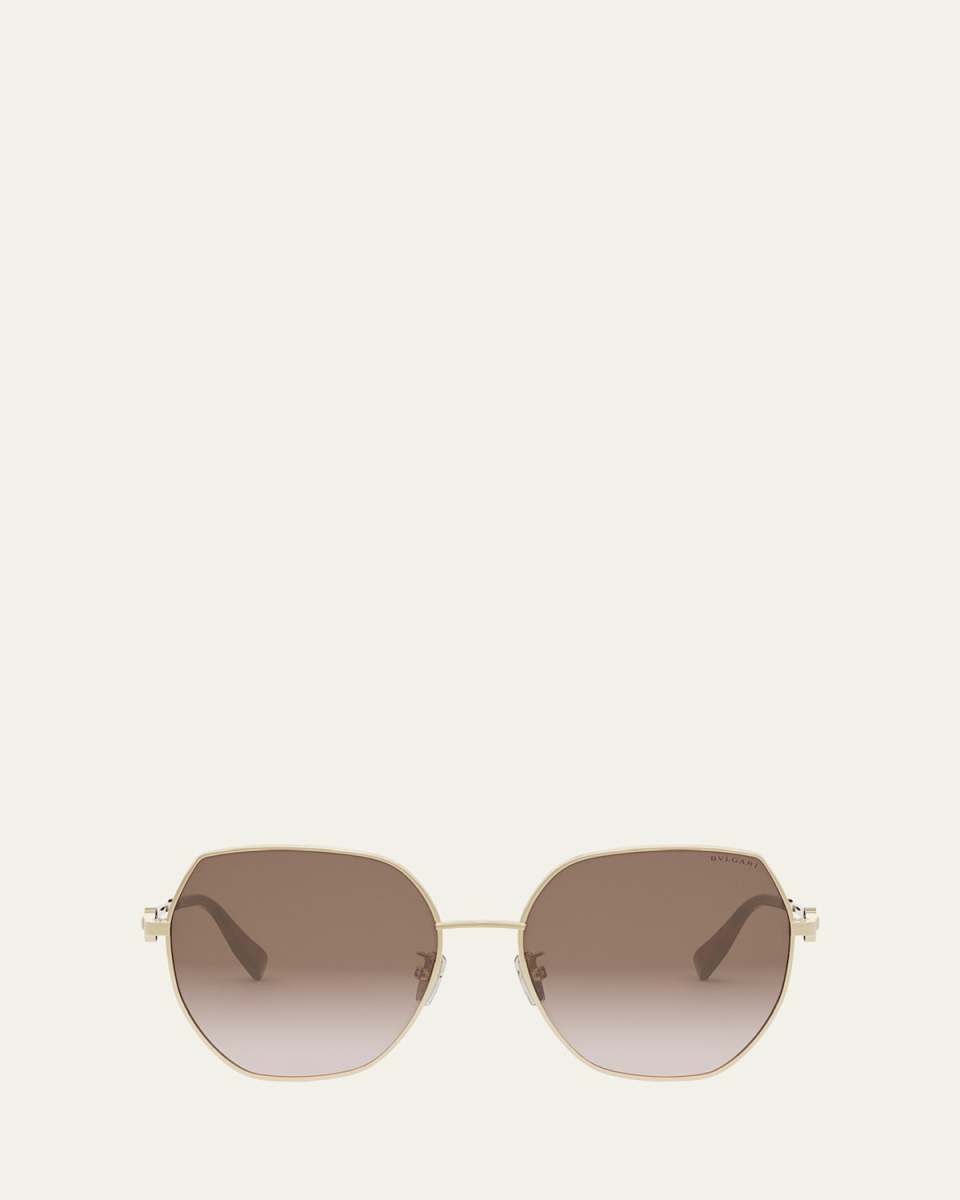 Round Metal & Nylon Sunglasses